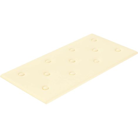 vidaXL Testiera da Parete 12 pcs Crema 60 x 30 cm Pelle Sintetica (1/5)