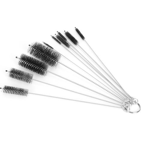10 Brosses de Nettoyage pour Machine à Café en Acier Inoxydable et Nylon (1/5)