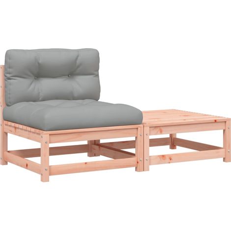 Canapé de jardin，Canapé d'extérieur，Sofa de jardin sans accoudoirs avec coussins et repose-pieds CFW505259 (1/5)