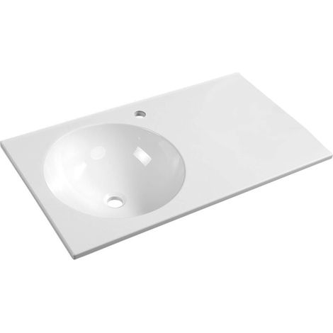 Sapho Juno - Lavabo 80x15x46 cm, sx, bianco JU080