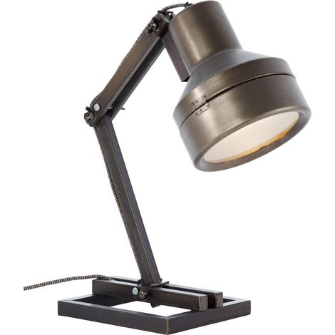 BRILLIANT Lampe Hardwork Tischleuchte schwarz stahl 1x A60, E27, 28W, geeignet für Normallampen (nicht enthalten) Mit Schnurzwischenschalter (1/5)