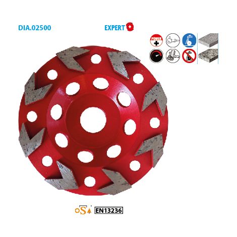 Piatto diamantato LEMAN in cemento (1/2)