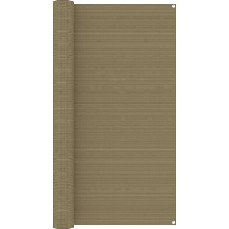 Tapis de tente Terrasse Salon Cuisine - Tapis de jardin 200x200 cm Taupe BV368271 - BonneVie (1/4)