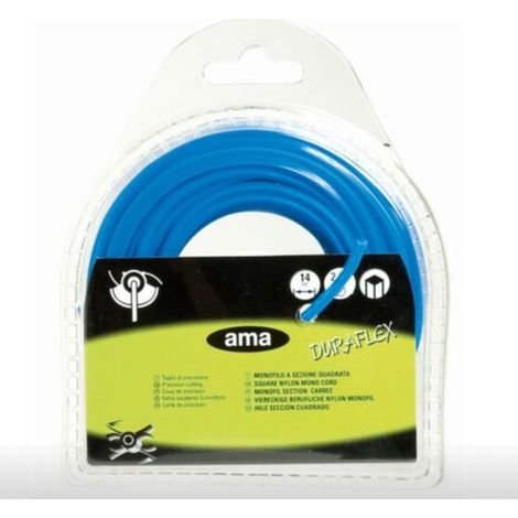 Filo per decespugliatore Duraflex da 67m sezione quadrata Ø 2,4mm