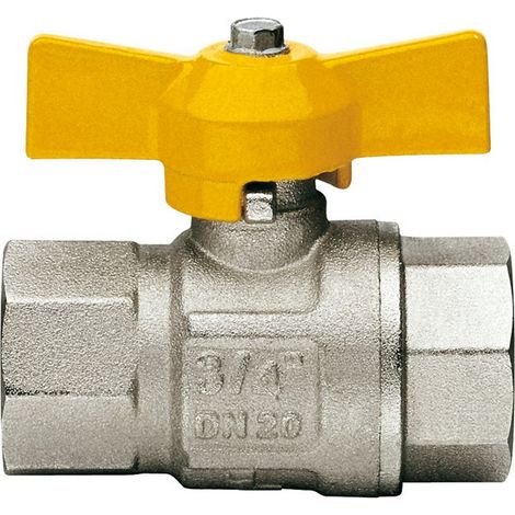 10PZ VALVOLA A SFERA IN OTTONE PER IMPIANTI A GAS F/F Art. 068 mis. 1/2