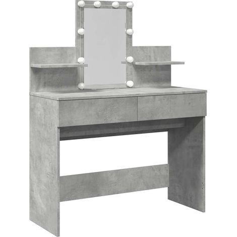 Maison Exclusive - Schminktisch mit LED-Beleuchtung Betongrau 100