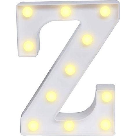 Lettere luminose a led alfabeto Z luminoso per decorazione casa compleanni nozze festa bar eventi luce calda
