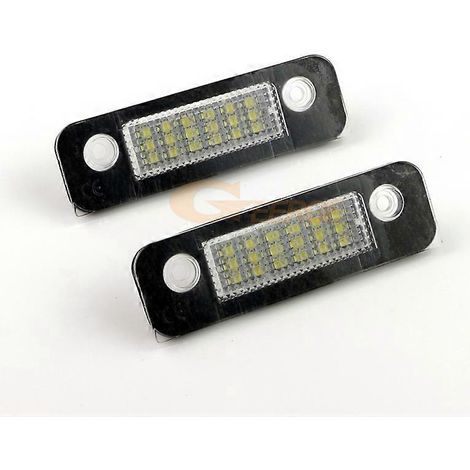 Lámpara de matrícula LED SMD ultrabrillante Geerge para Ford Fiesta MK5 Fusion Mondeo MK2 Sin error OBC Accesorios para coche () (1/4)
