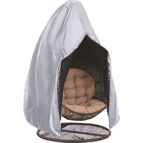 Telo protettivo per sedie da giardino con cerniera, grande telo per sedia in vimini 200 x 230 cm, impermeabile, robusto telo protettivo per uso esterno, antivento (1/5)