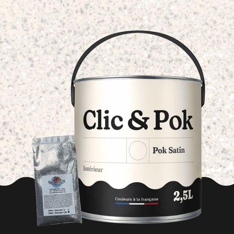 Peinture Effet Pailleté pour Murs & Plafonds - POK PAILLETTE - 2,5L - Rose Faustine (1/4)