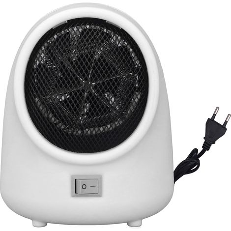 Mini chauffage 3S chauffe rapide protection surchauffe petit radiateur portable espace réduit maison chambre bureau blanc prise UE 220V (1/5)