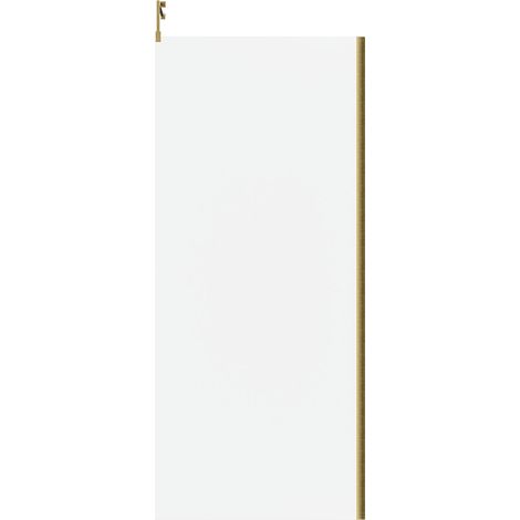 Colore 8mm Clear Glass Brushed Brass 1850mm x 900mm Walk In Shower Screen including Wall Channel and Support Bar (1/3)
