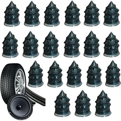 Pack of 20 Rubber Studs for Quick Tire Repair on Cars and Motorcycles – Length 6.8 x 12.7 cm – Compatible with All Types of Tires (1/5)