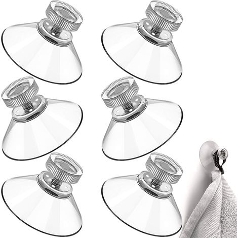 DIYexpert® Lot de 4 ventouses Ø 30 mm avec plaque adhésive - Fabriqué en Allemagne