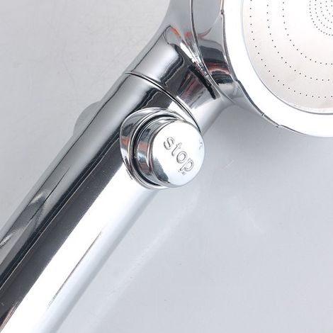 Duschkopf Regendusche Wassersparender Hochdruck Duschkopf, einstellbarer Wasserdruck, einfache Installation und Reinigung, silber (1/2)
