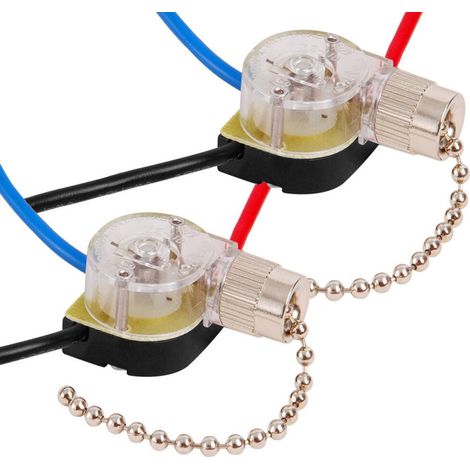 Lot de 3 interrupteurs pour ventilateur de plafond ZE-110, interrupteur à 3 voies (nickel) (1/5)