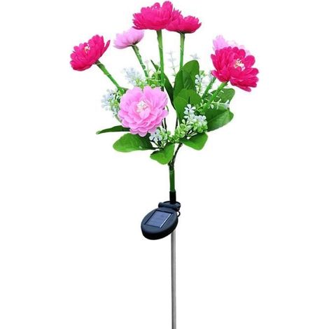 7 lampes solaires LED en forme de lotus, design décoratif extérieur, éclairage doux pour pelouse et jardin