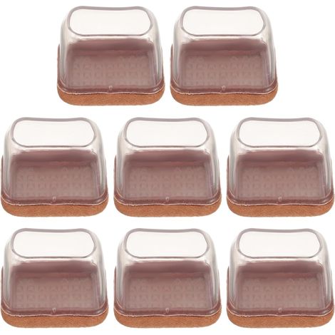 Patins de Pieds de Chaise Facile à Installer en Feutre et TPE, Lot de 8 Pièces, Protection Solide pour Meubles et Sols pour Planchers en Bois (1/5)