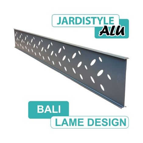 Cloture & Jardin – Lame aluminium gris anthracite 2m – Clôture 20cm de hauteur – Montage facile et rapide – Résistant à la corrosion