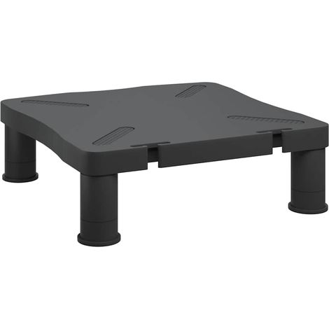 Support de Moniteur Réglable en Hauteur Rehausseur d'Écran Bureau HIPS Noir 33,5x34 cm (1/5)