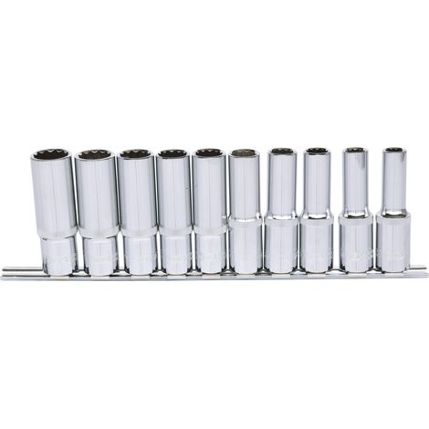 1/2" CHROMEplus 12kant-Stecknuss-Satz, lang, 10-tlg, 10-19mm (1/3)