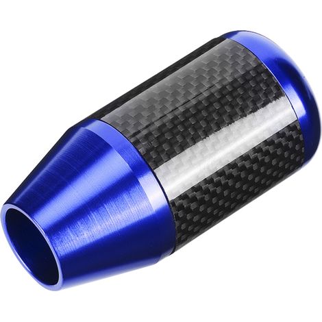 Pommeau de levier de vitesse automatique universel en fibre de carbone bleu accessoire de tuning avec 3 adaptateurs 8/10/12 mm (1/5)