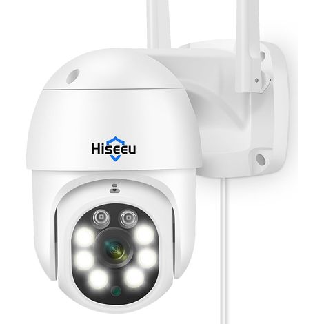 5MP Caméra de Surveillance WiFi Extérieure, PTZ IP Vision Nocturne Couleur, Détection Humaine, Suivi Automatique 355° 90°, Audio Bidirectionnel, Carte SD Étanche IP66 (1/5)