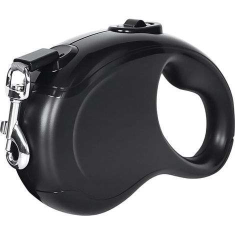 Laisse Chien Enrouleur Sangle Classic 5m, Laisse Flexible Rétractable,sans Enchevetrement en Forme de U, Nylon,avec Un Boutton S'arrêter Bloquer, pour Le Dressage et la Promenade (1/5)