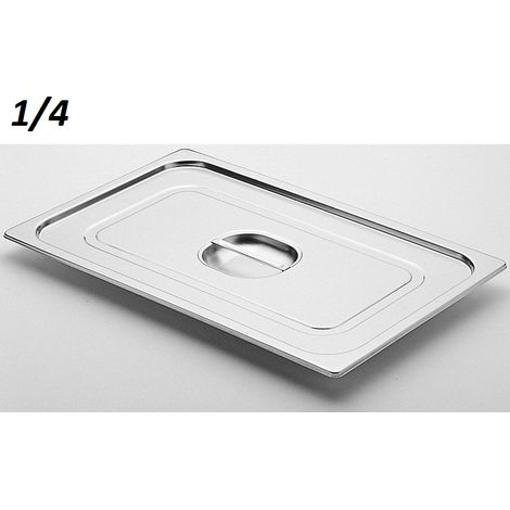 Coperchio per Contenitori Gastronomia in Acciaio Inox 26,5 x 16,2 cm