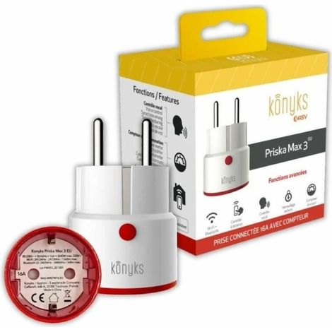 Presa con misuratore di consumo Konyks Priska - Max 3 EU Bluetooth Wi-Fi 16 A