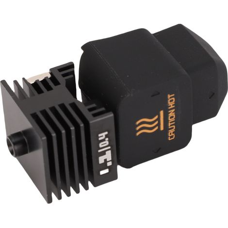 Kit Hotend adapté pour Bamboo Lab H2D Combo/A1/A1 Mini extrudeuse d'imprimante 3D extrémité chaude avec buse en acier trempé tête d'impression manchon en silicone de remplacement 0,4 mm (1/5)