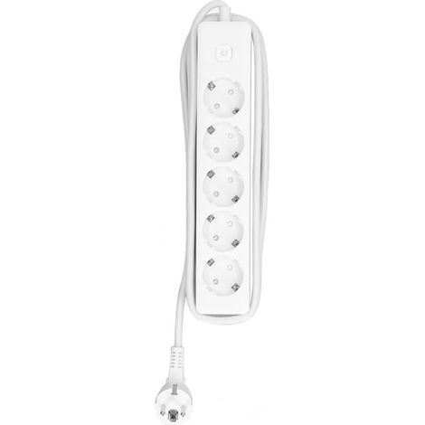 Wasserdichte 5-fach-EU-Steckdosenleiste mit 10A 2200W Kabel, ideal für Terrasse und Garten, wetterfest und überspannungsfest.