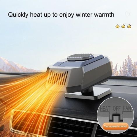 Dégivreur de voiture 2 en 1, chauffage de voiture électrique 150 W, ventilateur de chauffage 12V