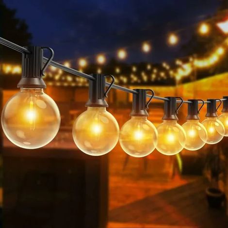 Guirlande Extérieure, 30M LED Guirlande Avec 50+2 Guirlande Ampoule Incassables, IP44 étanche Guirlande Guinguette LED (1/5)