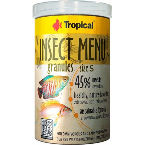 Tropische Insektenfutter-Granulat, Größe S, 100 ml/54 g
