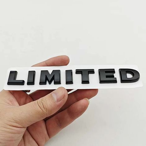 (LTD Noir) - Nouveau logo 3D ABS LIMITED, autocollant pour aile latérale, coffre arrière, compatible avec Jeep Wrangler, Compass, Commander et Cherokee. (1/5)