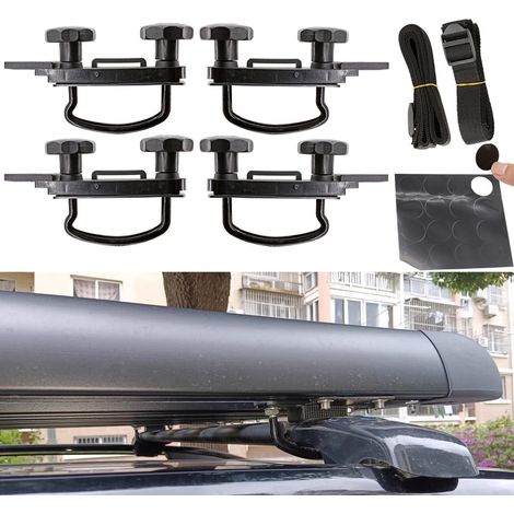 Kit de fixation coffre de toit universel – Support en métal et plastique – Largeur 82mm, hauteur 65mm – Installation facile et sécurisée