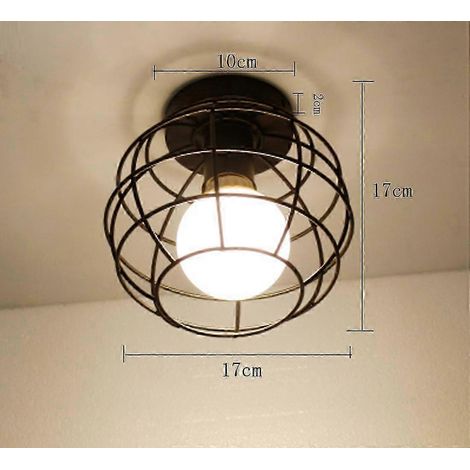 Plafonnier moderne style industriel vintage, abat-jour rétro, luminaires de style loft, éclairage intérieur pour salon, cuisine et décoration (Modèle 24) (1/5)