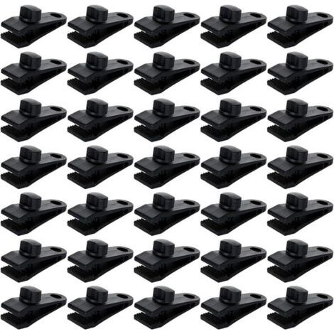 Lot De 30 Clip De Bâche Tente, Pince Pour Bâche De Verrouillage, Pince Pour Bache Pince Pour Auvent Fixation Bache Camping Toile Ombrage Bache De Piscine (1/4)