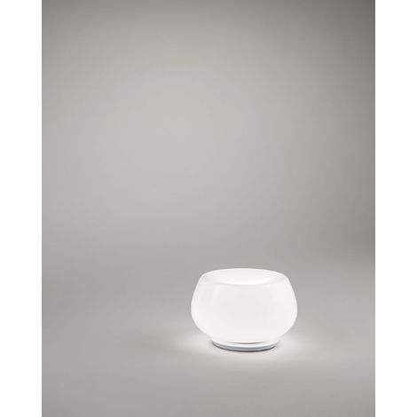 Lampe De Chevet Led 10S48534, Verre Concave Blanc Brillant Et Structure Blanc Mat, 12W 3000K, Design Minimaliste Et Élégant Par Perenz Lighting (1/3)