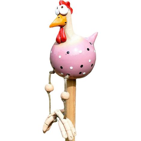 Décoration De Jardin Poulet - Figurine En Résine Pour Extérieur - Idéale Pour Pelouse Jardin Arrière Terrasse - 1 Pièce (1/5)
