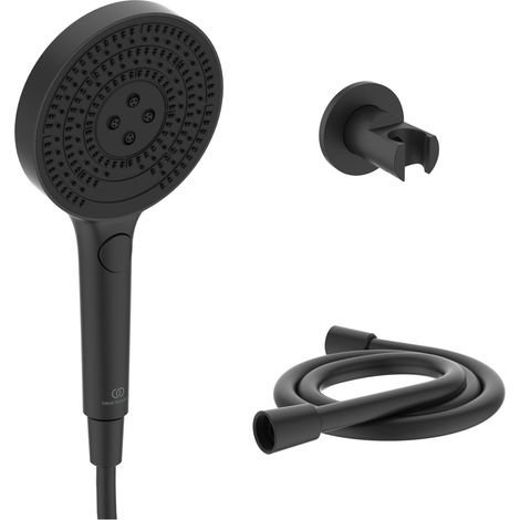 Ideal Standard Solos Set Doccia con doccetta, Flessibile e supporto, Nero opaco (1/4)