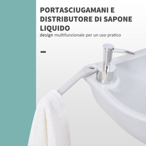 Lavabo extérieur portable 2 roues, réservoir d'eau 17L + distributeur de savon 2.5L, dimensions 51x33.5x103cm (1/5)