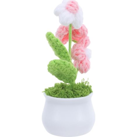 Pot de fleurs Beaupretty crocheté à la main, léger et décoratif, idéal (1/5)