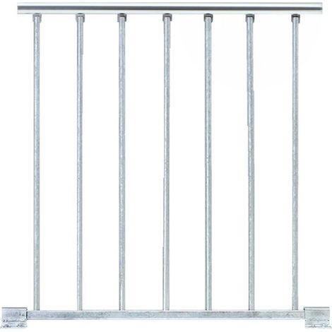 Dolle Brüstungsgeländer Erweiterungspaket 1m lang aus Stahl mit Aluminiumhandlauf für Außentreppe Gardenstep und Gardentop