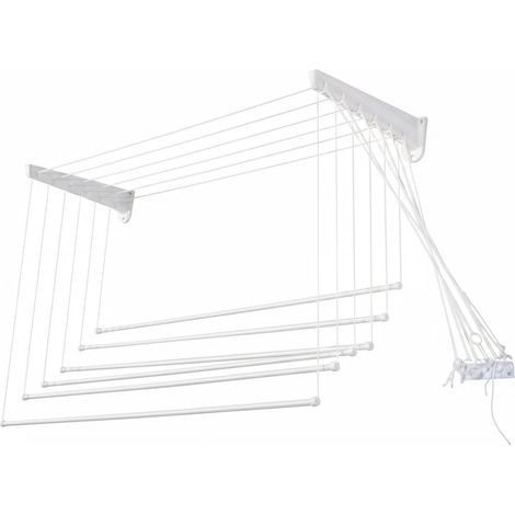 STENDIBIANCHERIA DA PARETE SALISCENDI RESINA 140 CM- 1,0 pz (1/2)