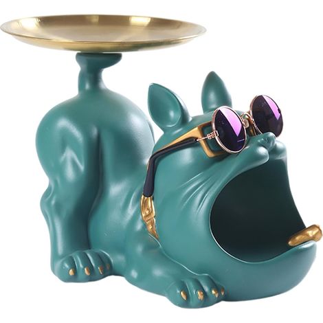 Bonbonnière Organisateur De Bureau Rigolo Range-Tout Statue Bouledogue En Vide-Poche Bijoux Bouledogue Pour Table D'Entrée Table À Manger Décoration Maison Décoration Fêtes Comptoir (1/5)