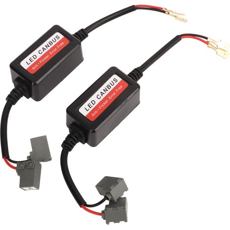 2 Stück H1 LED-Lichtdecoder 12V DC Anti-Flimmer-Widerstandsdecoder für LED-Scheinwerfer/Nebelscheinwerfer (1/5)