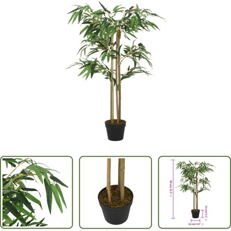 Décoration intérieure - Bambou artificiel 380 feuilles 80 cm vert (1/5)