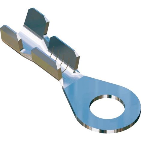 Terminale ad occhiello Foro 5,2 sezione 1-2,5 ottone stagnato